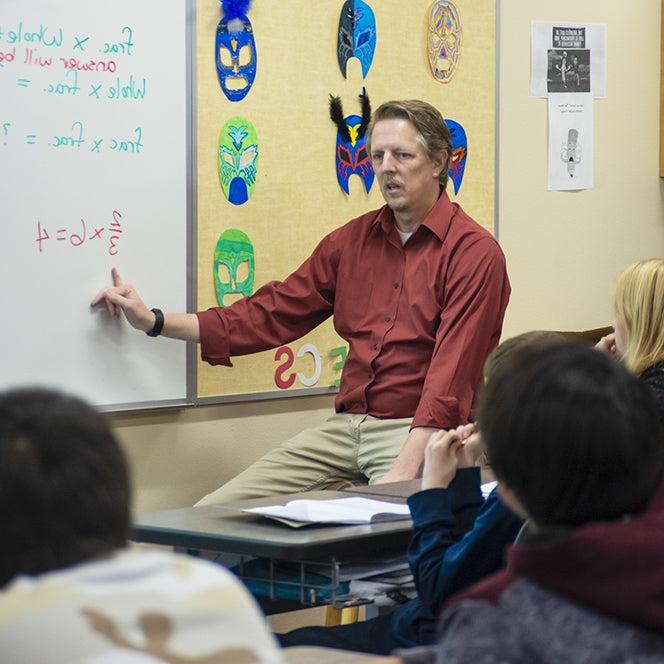 Rich Smith teaching sixth grade math